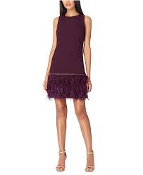 Crepe Faux Feather Dress