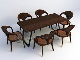 3d model interior modern dining table