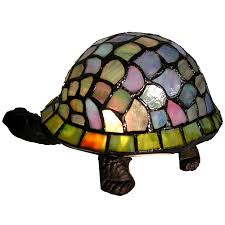 tiffany style turtle accent lamp