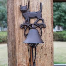 rustic cat cast iron garden decor