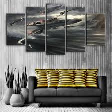 X Wing Fighter 5 Panel Canvas Wall Art
