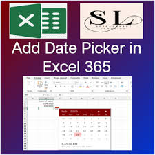 date picker calendar in excel 365