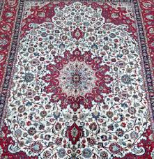 woolen hand knotted persian mashad rug