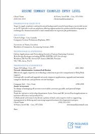 Entry Level Resume Samples Examples Template To Find The