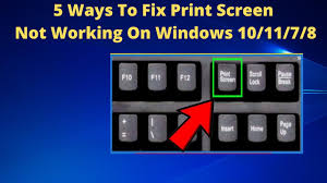 5 ways to fix print screen not working