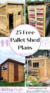25 free diy wood pallet shed plans with