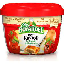 chef boyardee beef ravioli in meat