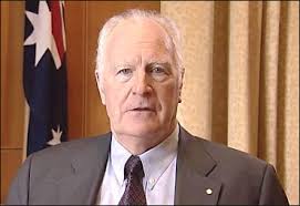 Governor-General Peter Hollingworth reads out his statement denying the allegations on television yesterday. - 9n_Hollingworth,0