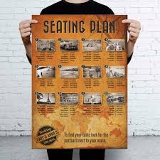 Travel Vintage Themed Wedding Seating Table Plan