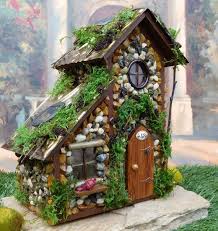fairy house with solar lights fairy