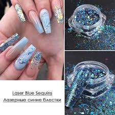 holographic glitter nails sequins