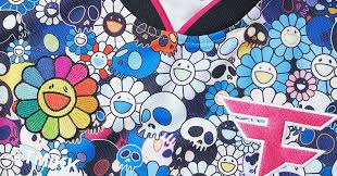 Shop takashi murakami fabric by the yard, wallpapers and home decor items with hundreds of amazing patterns created by indie makers all over the world. Takashi Murakami Designed An Esports Jersey For Faze Clan The Verge