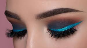blue eyeliner makeup tutorial