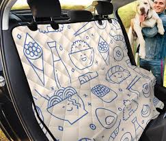 Cute Sushi Icon Pattern Dog Car Seat
