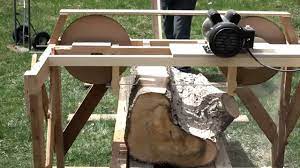 homemade wooden bandsaw mill