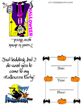 Halloween Themed Vampire Free Printable Party Invitation Template