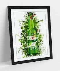 Heineken Beer Splash Art Paint Effect