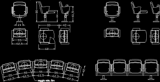 arm chair dwg block for autocad