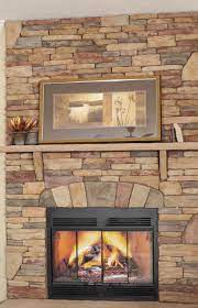 Full Stacked Stone Fireplace Colony Homes