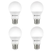 The filament is enclosed in a glass bulb with a vacuum or inert gas to protect the filament from oxidation. Ecosmart 100 Watt Equivalent A19 Non Dimmable Led Light Bulb Daylight 4 Pack A7a19a100wul03 The Home Depot