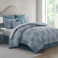 Luanna 8 Piece Blue Comforter Set King