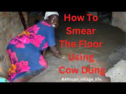 how to smear the floor using cow dung