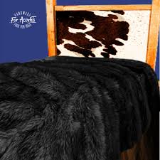 king size black faux fur bedspread