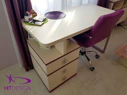 Част от модулна система от мебели за обзавеждане на антре, всекидневна, трапезария, спалня и детска стая. Childs Room Girls Interior Design Desk Chair Furniture Purple Beige Desk Design Furniture Chair Furniture