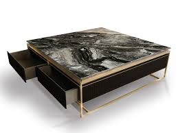 Banner Low Marble Coffee Table For