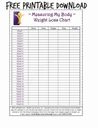 Weight Loss Tracker Template Unique Weight Measurement Chart Charter