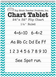 Teal Chevron Border Chart Tablet 24x32 1 1 2in Ruled Top3859