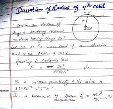 Bohr's Radius of nth orbit – JoinChemGroup