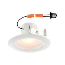 Envirolite Standard Retrofit 4 In White Recessed Trim Day Led Ceiling Can Light With 92 Cri 5000k Evl4730mwh50 The Home Depot