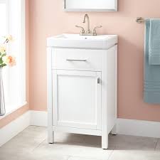 A simple marble top on an open framework — a washstand in bathroom design parlance—looks chic and gives you an instant place to hang linens. 20 Foster Vanity White White Vanity Bathroom Small Bathroom Vanities 20 Inch Bathroom Vanity
