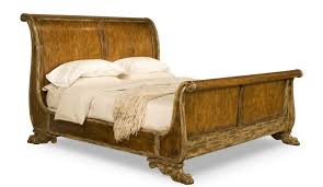 Bedroom Furniture Walnut Wood Sleigh Bed