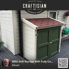 bbq grill storage with fully concealed