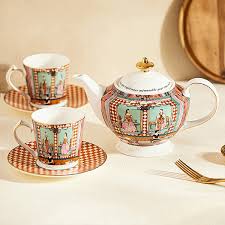 hepburn cat teapot set bone china 3