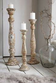 tall wooden candle holders foter