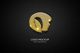 luxury beauty logo mockup gold