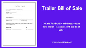 free printable trailer bill of