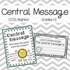 Central Message Anchor Chart Worksheets Teaching Resources