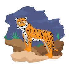 tiger in svg vector free template