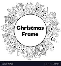 black and white christmas frame in