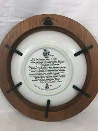 Russian Wall Plate 8322 In Wood Frame