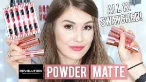 revolution powder matte lipsticks full