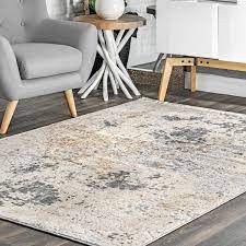 beige indoor abstract area rug ertr07a