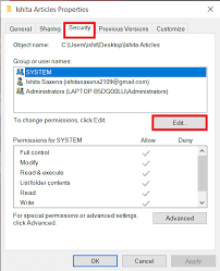 change file permissions in windows 10