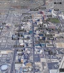las vegas strip hotels with a map 2023