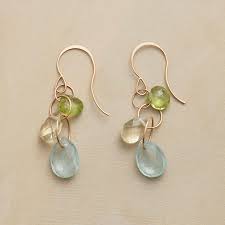 au claire earrings rings of recycled 14kt gold grasp gems of exceptional clarity peridot lemon quartz beaded jewelry claires earrings heart earrings studs
