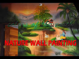 Wall Painting Waterfall